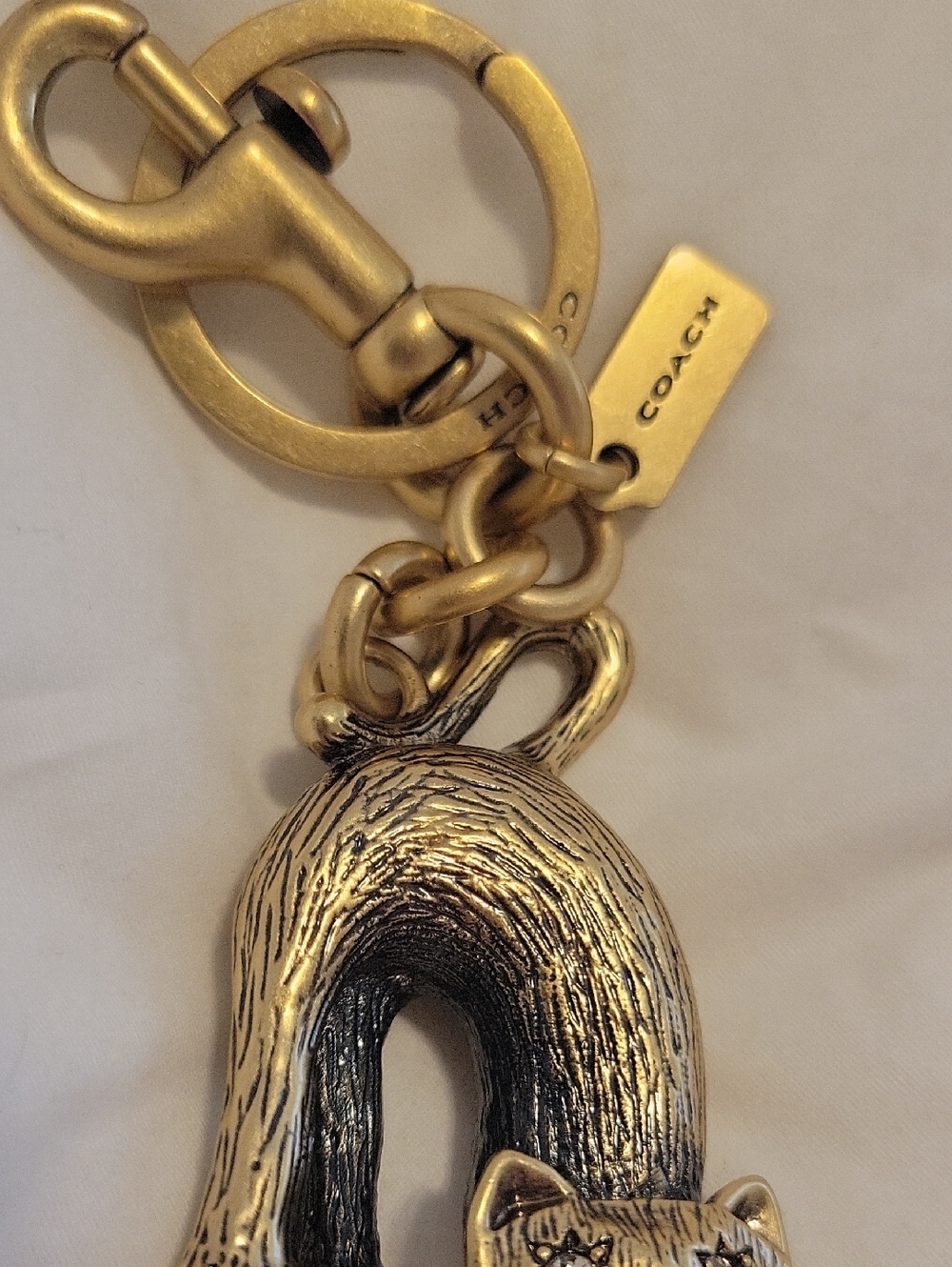 NWOT Coach Cat Charm Keychain - Picture 8 of 8